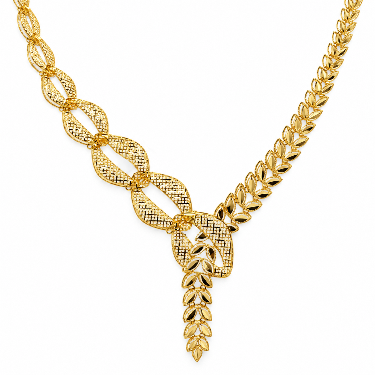 Wheat Leaf Schmuckset aus 750 Gold