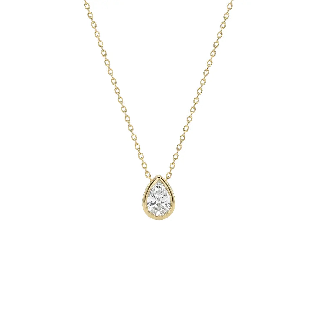 Tearielle Drop – Zarte Halskette mit Tropfen-Zirkonia aus 375 Echtgold Suzan Gold