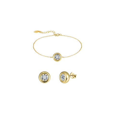 Zirelle – 925 Silber Schmuckset Damen | Armband & Ohrringe mit Zirkonia