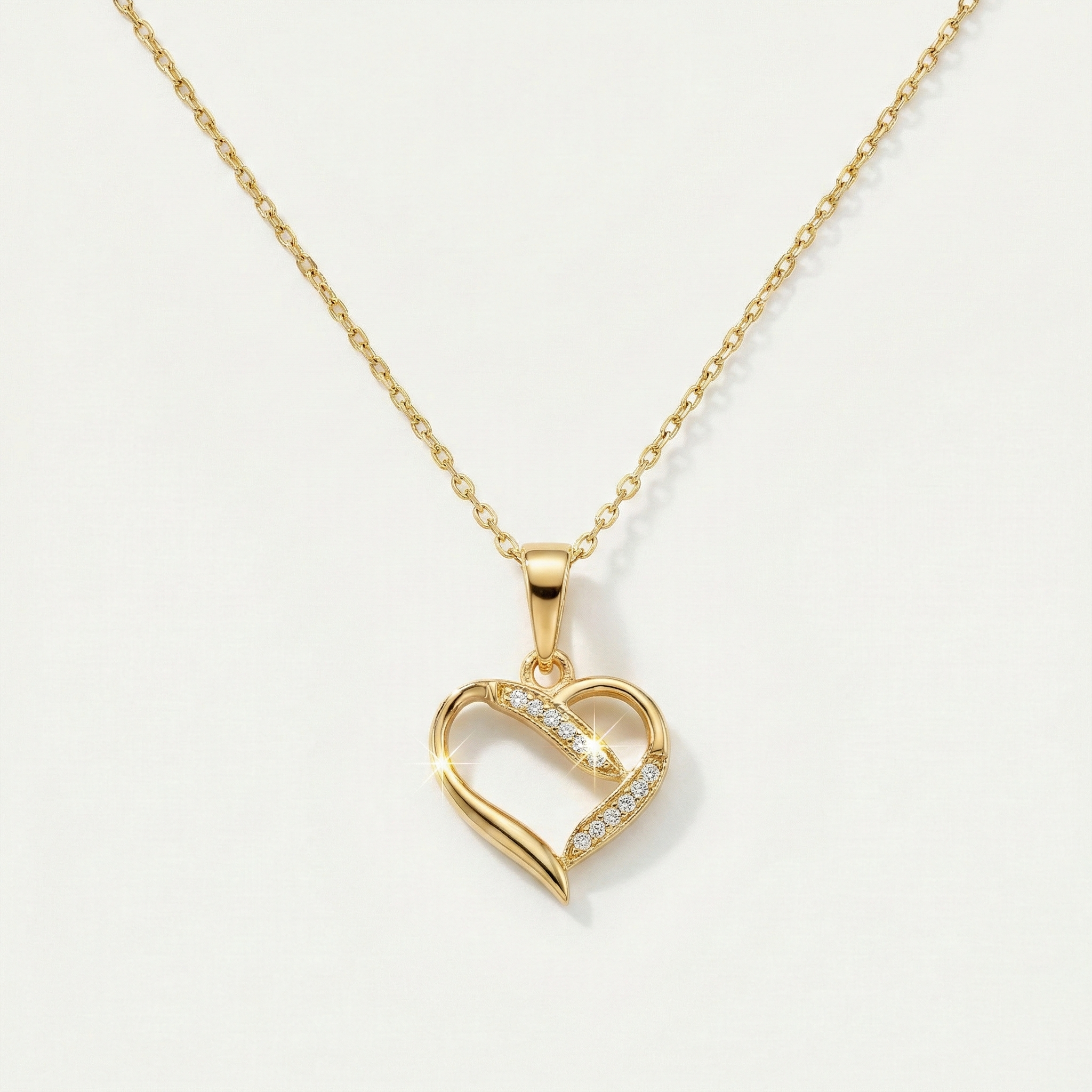 InfinityHeart – 375 Echtgold Kette mit Herz- und Unendlichkeitsmotiv
