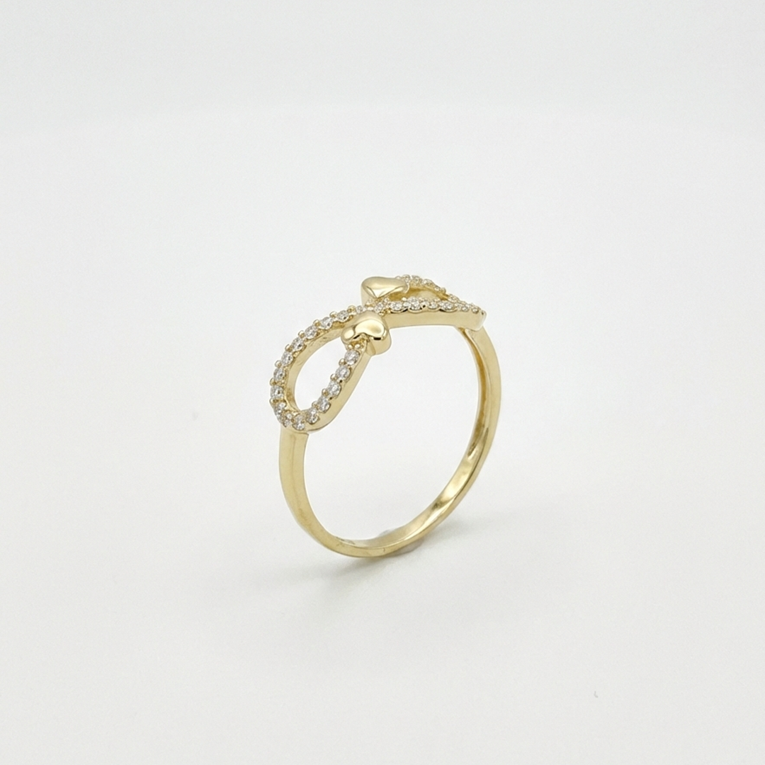 Infinity Amora – 375 Echtgold Ring mit Herz-Infinity-Motiv und Zirkonia