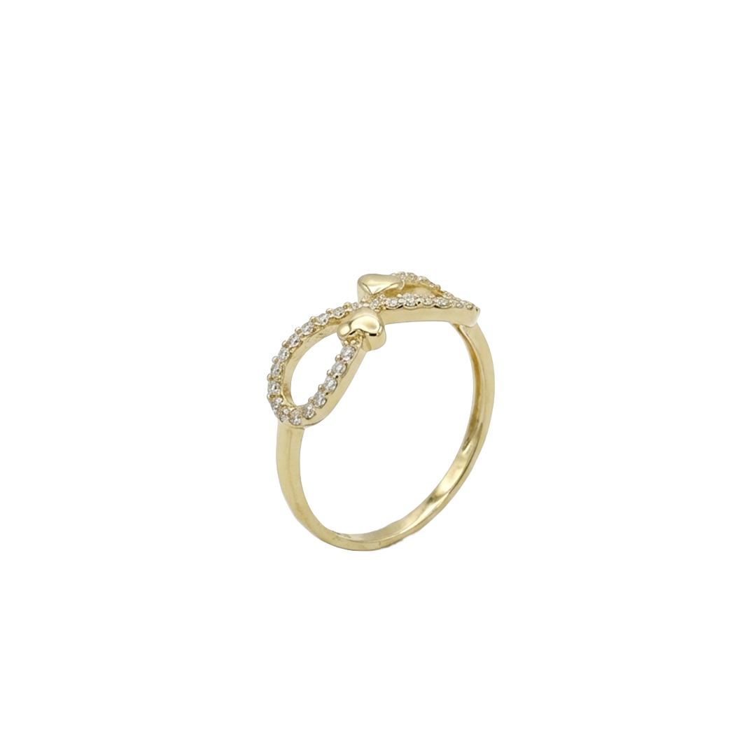 Infinity Amora – 375 Echtgold Ring mit Herz-Infinity-Motiv und Zirkonia