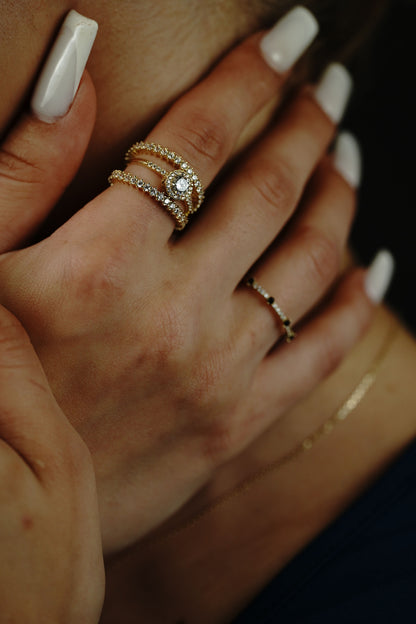 Black Stacking Ring