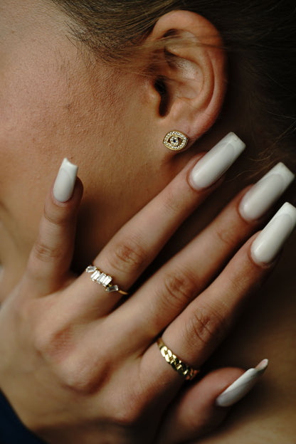 Kristall Baguette Ring