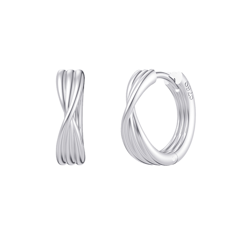 Twistia – Creolen aus 925 Silber mit überkreuztem Design