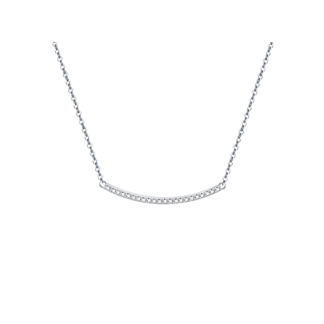 Lunisil – Feine Silberkette mit Zirkonia-Besatz