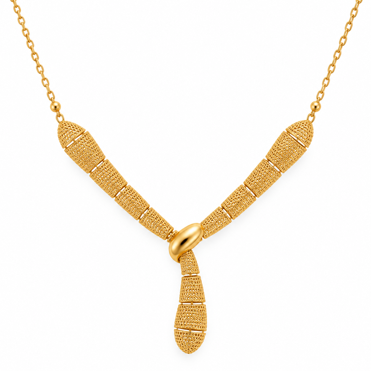 Filigree Knot – Y-Collier mit Filigran-Elementen und Knotendetail aus 750 Gold Suzan Gold