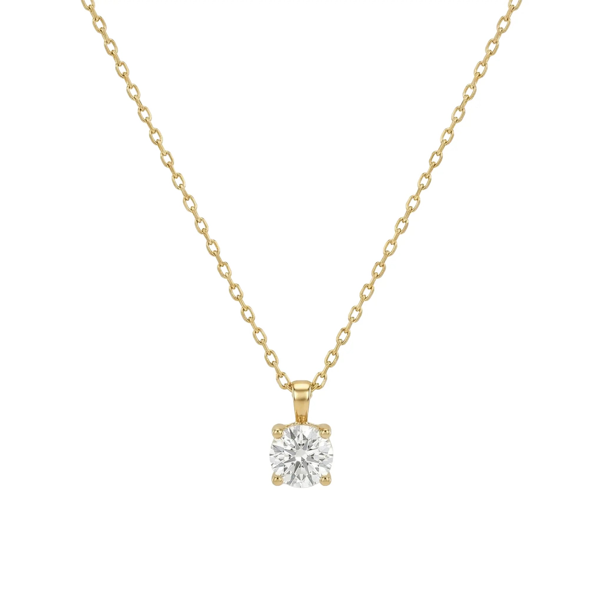 Solitaire Glow – 375 Echtgold Kette mit Zirkonia Anhänger Suzan Gold