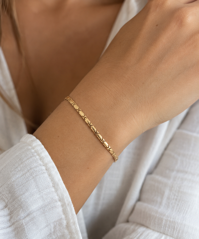 Box Chain – Panzer-Armband aus 585 Gold Suzan Gold