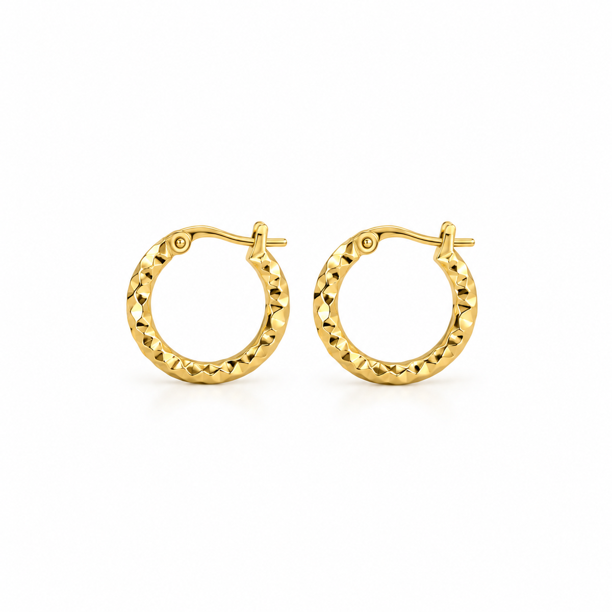 Diamond Cut Hoop – Creolen mit Diamantschliff aus 750 Gold