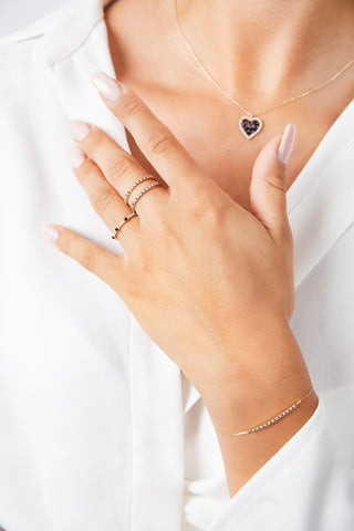 Blue Heart Kette - suzangold