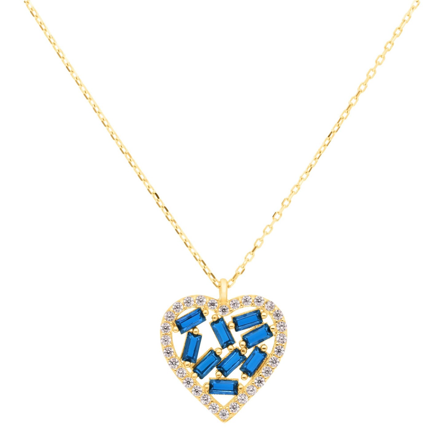 Blue Heart Kette - suzangold