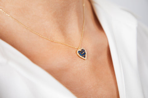 Blue Heart Kette